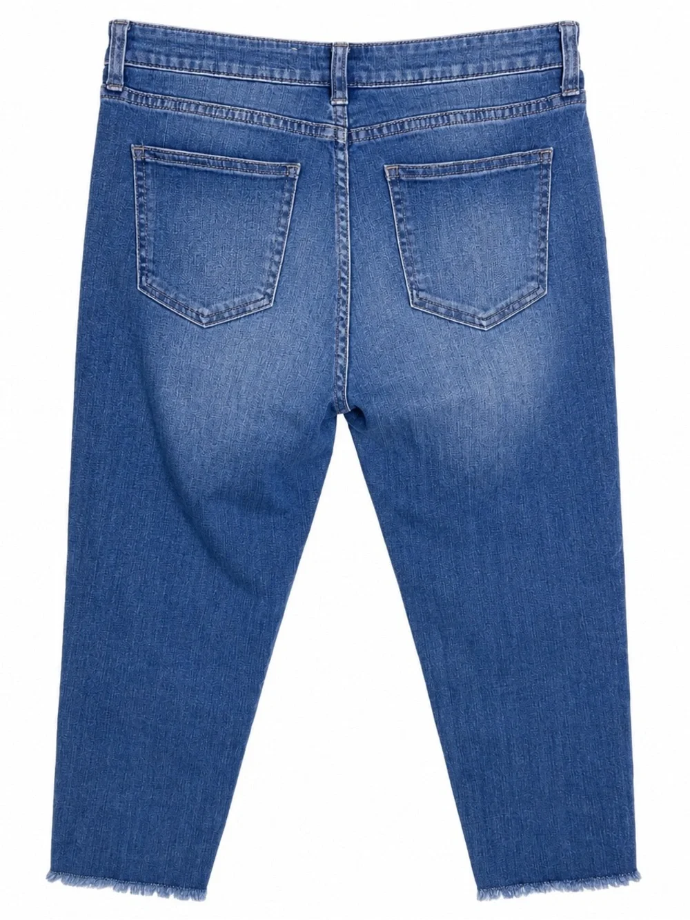 Pistola Jeans Womens 28 High Rise Raw Hem Skinny Crop Denim Blue